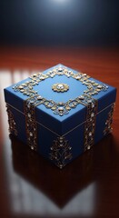 Obraz premium Azure Treasure Chest, Gilded Whispers