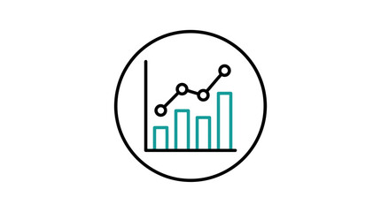 Obraz premium Business growth chart icon isolated on transparent background