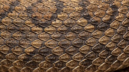 Naklejka premium Close-up of rattlesnake skin texture and scales