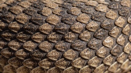Naklejka premium Close-up of rattlesnake skin texture and scales