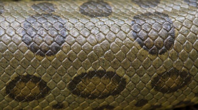 Close up of snake skin texture with dark spots