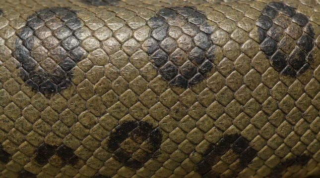 Close-up of green snake scale texture