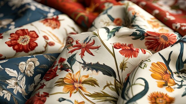 Fabric designs are printed digitally or with screens.