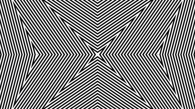 Geometric Pattern Transitions with Op Art Style and Subtle Motion for Design Backgrounds