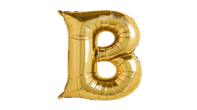 Golden letter B balloon