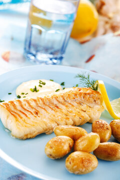 Codfish with remolade and roast potaoes