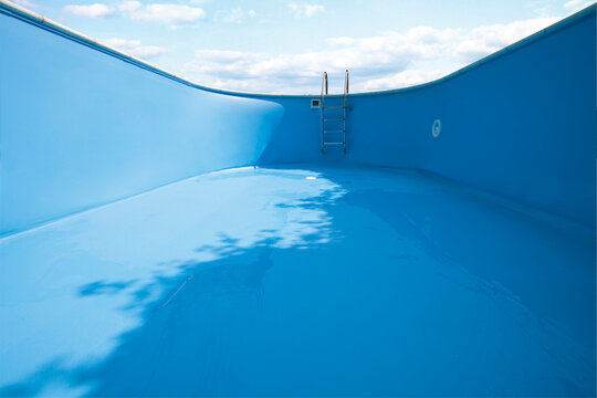 Empty swimming pool, close-up