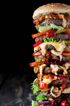 Extra large hamburger