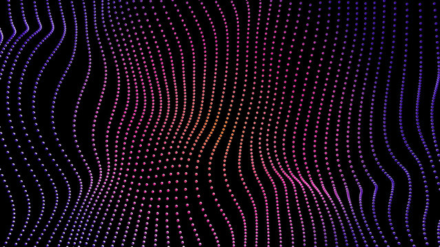 A digital rendering displays a glowing wavy pattern