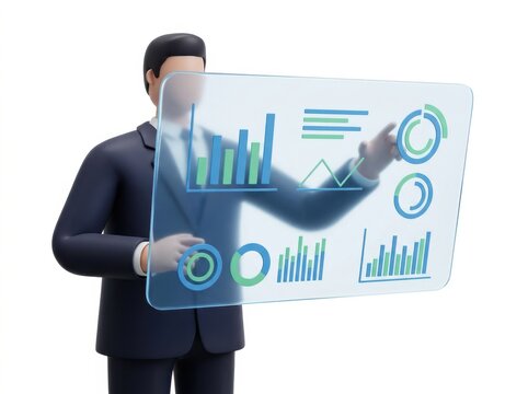 Risk Management, Executive presenting corporate compliance dashboard with performance metrics 