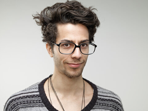 Portrait of young man, smiling