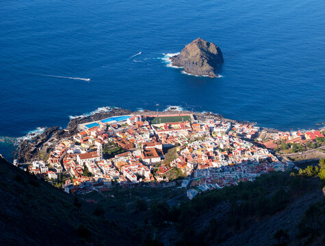 Spain, Canary islands, Tenerife, Garachico and Roque de Garachico