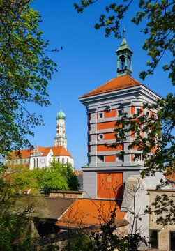 Germany, Augsburg, Basilica of SS. Ulrich and Afra and Red Gate