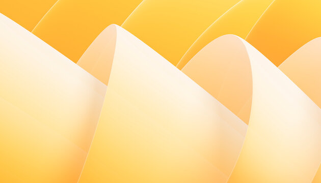 Abstract yellow geometric folds create a modern elegant background
