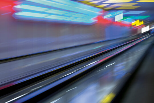Germany, Bavaria, Munich, View of airport at rush hour