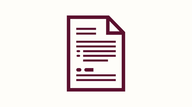 Document Icon Isolated - Vector Illustration of Paperwork