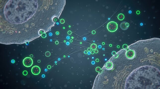 Ultra macro extracellular vesicles carrying bioactive molecules between living human cells, transparent biological fluid