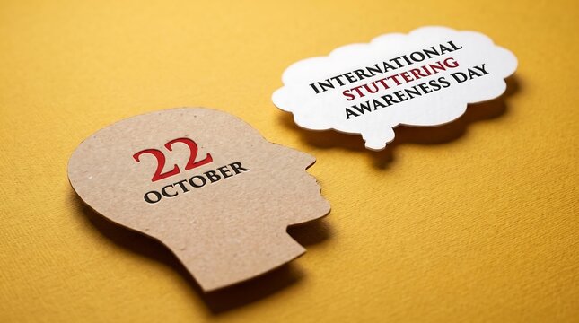 Concept of International Stuttering Awareness Day on October 22