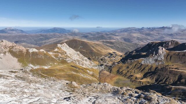 Aerial view from Korab, the highest mountain in Albania