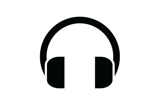 Audio Headphones Music Headset Support Sound Solid Icon Vector