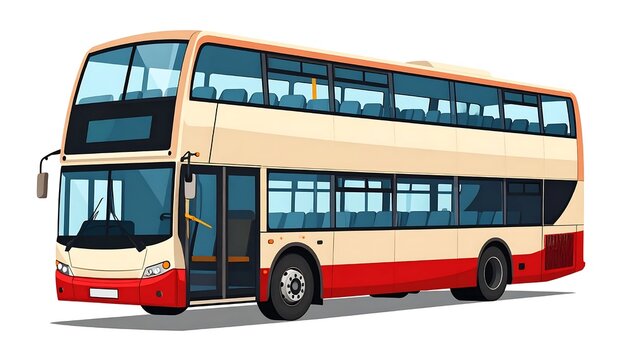 Classic red and cream vintage double decker bus.