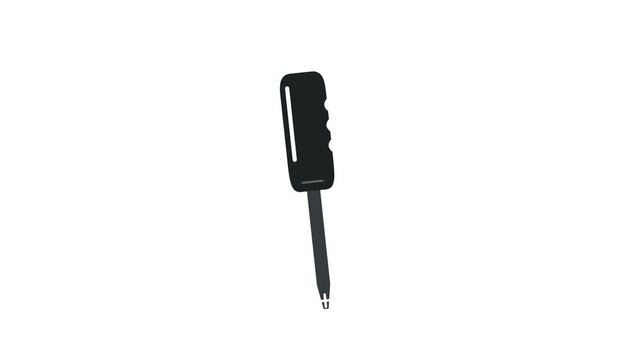 Minimalist Screwdriver Tool Illustration with Simple Handle and Metal Tip, Symbol of Repair, Maintenance, Construction, Technical Work, Assembly and Handyman Activity on White Background