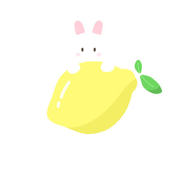 easter bunny with lemon