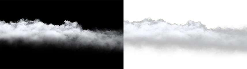 Fototapeta premium Clouds on a transparent background creating a soft effect for design or artwork use