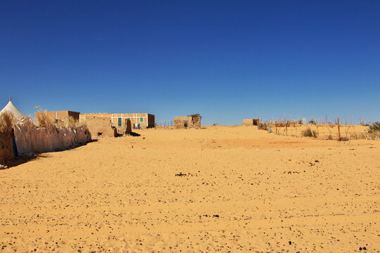 Small village in Sahara desert, Mauritania, West Africa