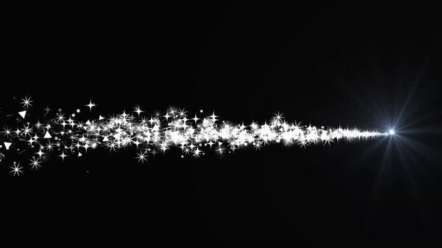 Fairy dust glitter stars animation, glowing golden sparkle line, magical twinkling particles, blinking doodle stars, seamless green screen transition effect in vibrant 4k
