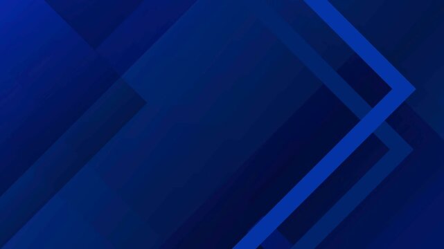 Abstract dark blue geometric background video featuring minimalist moving layers with sharp clean lines.