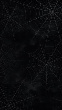Elegant spiderwebs on dark mobile wallpaper
