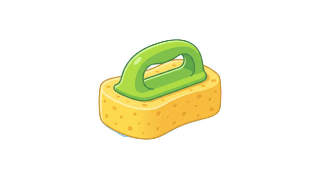 Yellow clothespin with green handle on yellow block