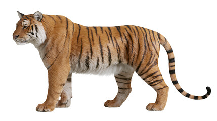 Obraz premium Bengal tiger standing profile view