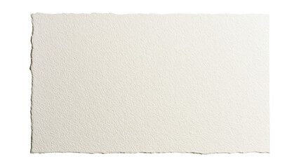 Rough textured off-white paper sheet with deckled edges