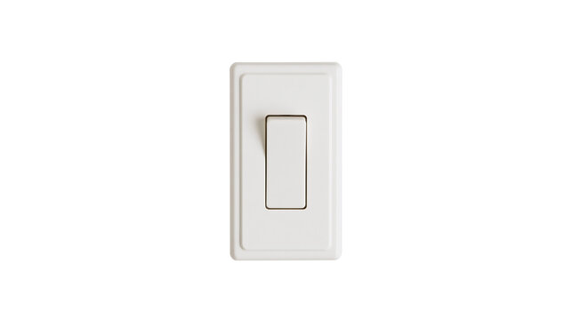 White rocker light switch with rectangular toggle