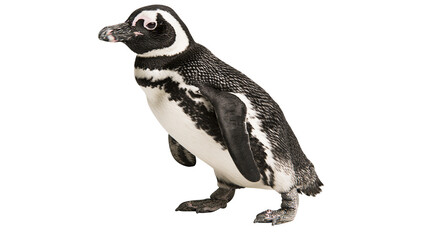 Magellanic penguin with black and white plumage © Elowen