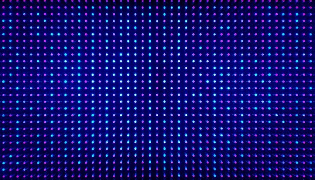 Led video wall screen texture background, blue and purple color light diode dot grid tv panel, lcd display with pixels pattern, television digital monitor,