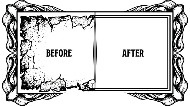 Before and After Comparison: Damaged vs. Restored Surface