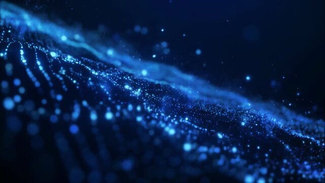 Bioluminescent jellyfish swimming in deep ocean currents