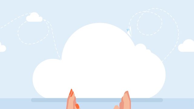 Support coworker, assistance, partnership, man hand high five with woman hand. People are celebrating success. Man and woman partners greeting, hand clap gesture. High me five. 2d flat animation