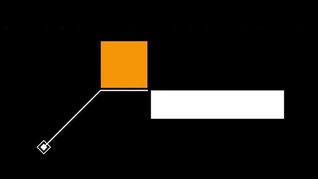call out lower third title box rectangle orange and white for information news, for identity lnformation on transparent background overlay, 4k video