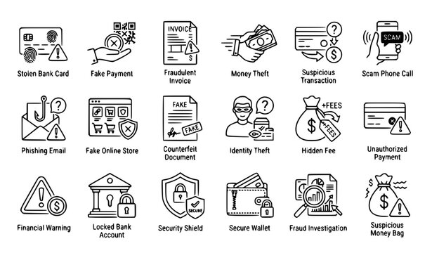 fraud, scam, phishing, hacker, cybercrime, security, cybersecurity, theft, money, financial, digital, data, risk, warning, alert, protection, privacy, password, malware, identity, crime, banking, cred