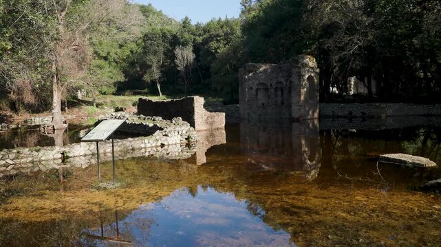 Historic Roman and Greek ancient ruins of Butrint in Albania