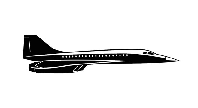 Supersonic Commercial Airliner Aircraft Side View