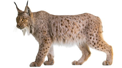 Eurasian Lynx with spotted fur and tufted ears © Natalia
