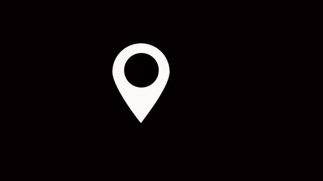 Map pointer icon set with pin symbols for navigation and location markers. ideal for map applications, travel content, or navigation projects..4k video