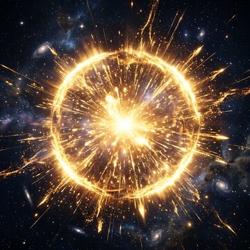 Cosmic Explosion in Deep Space.