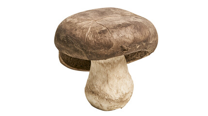 Large brown mushroom with thick stem and gills © Maria