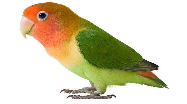 Fischer s Lovebird with orange yellow, and green plumage